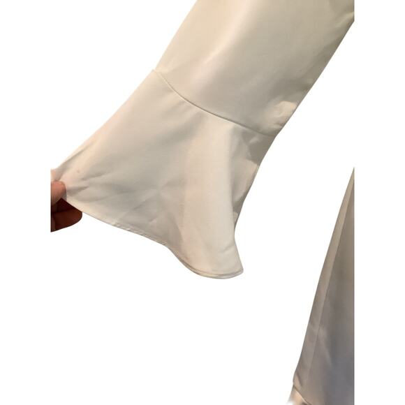 ROMEO + JULIET COUTURE CREAM RUFFLE OFF THE SHOULDER DRESS M NWT - Picture 6 of 7